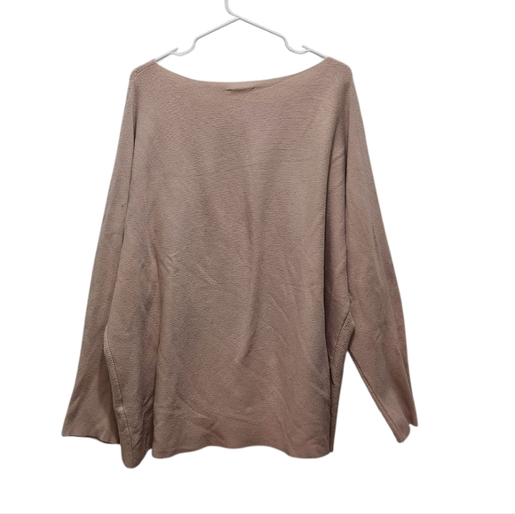 Vila Milano Soft Pink Wool Blend Sweater Plus Size 3X Cozy, Oversized, Relaxed - Picture 3 of 5